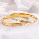 Conjunto de 2 Peças de Braceletes com pontos de luz e zircônia