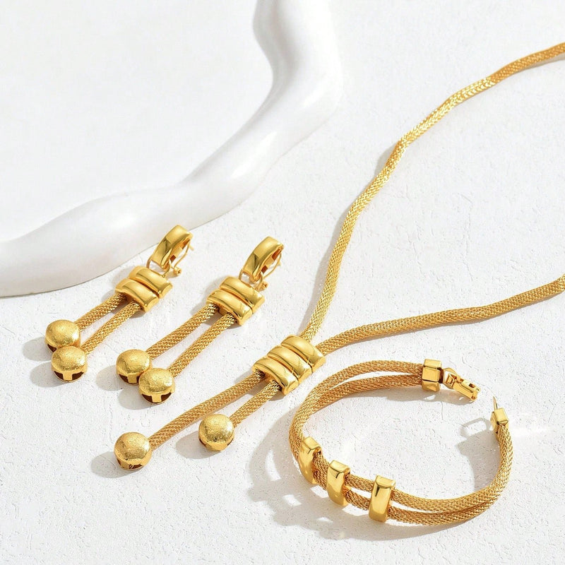 Conjunto de 3 peças/Brincos/Pulseira/Colar
