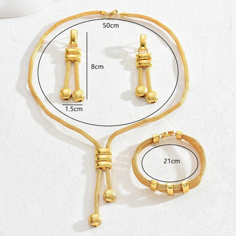 Conjunto de 3 peças/Brincos/Pulseira/Colar