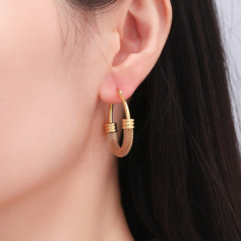 Conjunto com 3 Pares de Brincos de argola estilo Indiano