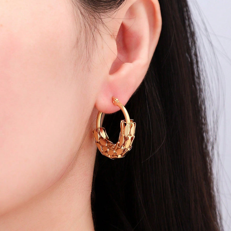 Conjunto com 3 Pares de Brincos de argola estilo Indiano