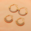 Conjunto com 3 Pares de Brincos de argola estilo Indiano