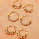 Conjunto com 3 Pares de Brincos de argola estilo Indiano