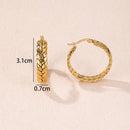 Brincos Escamas de cobra de Aço Inoxidável e banhado a ouro