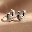 Brincos de argola com micro zircônia