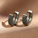 Brincos de argola com micro zircônia