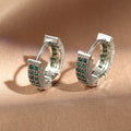 Brincos de argola com micro zircônia