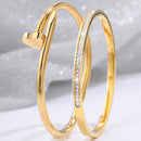 Braceletes - Conjunto de 2 peças - Prego e Zircônia