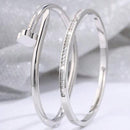 Conjunto de 2 peças de Braceletes Prego e zircônia