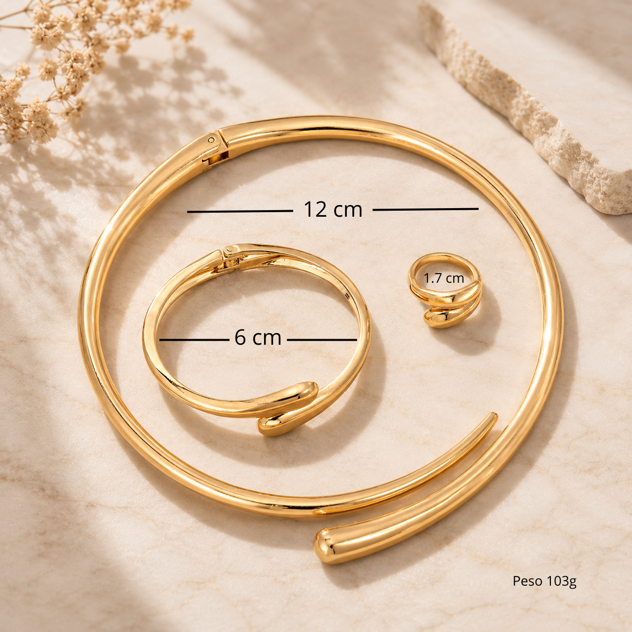 Conjunto-Colar/Pulseira/Anel