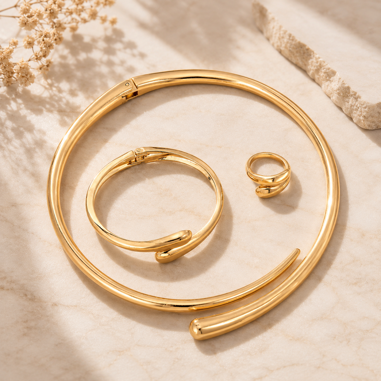 Conjunto-Colar/Pulseira/Anel