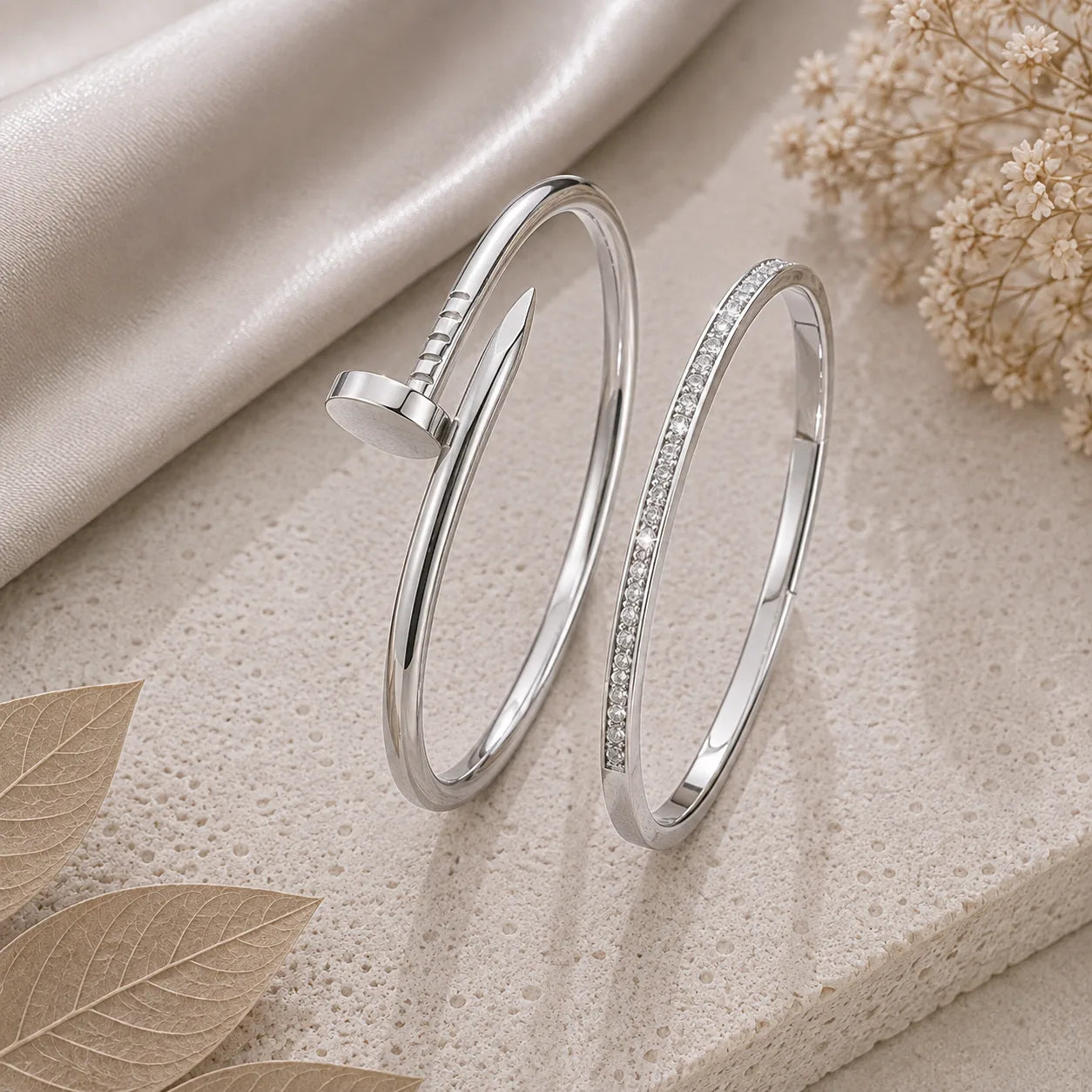 Conjunto de Braceletes Prego
