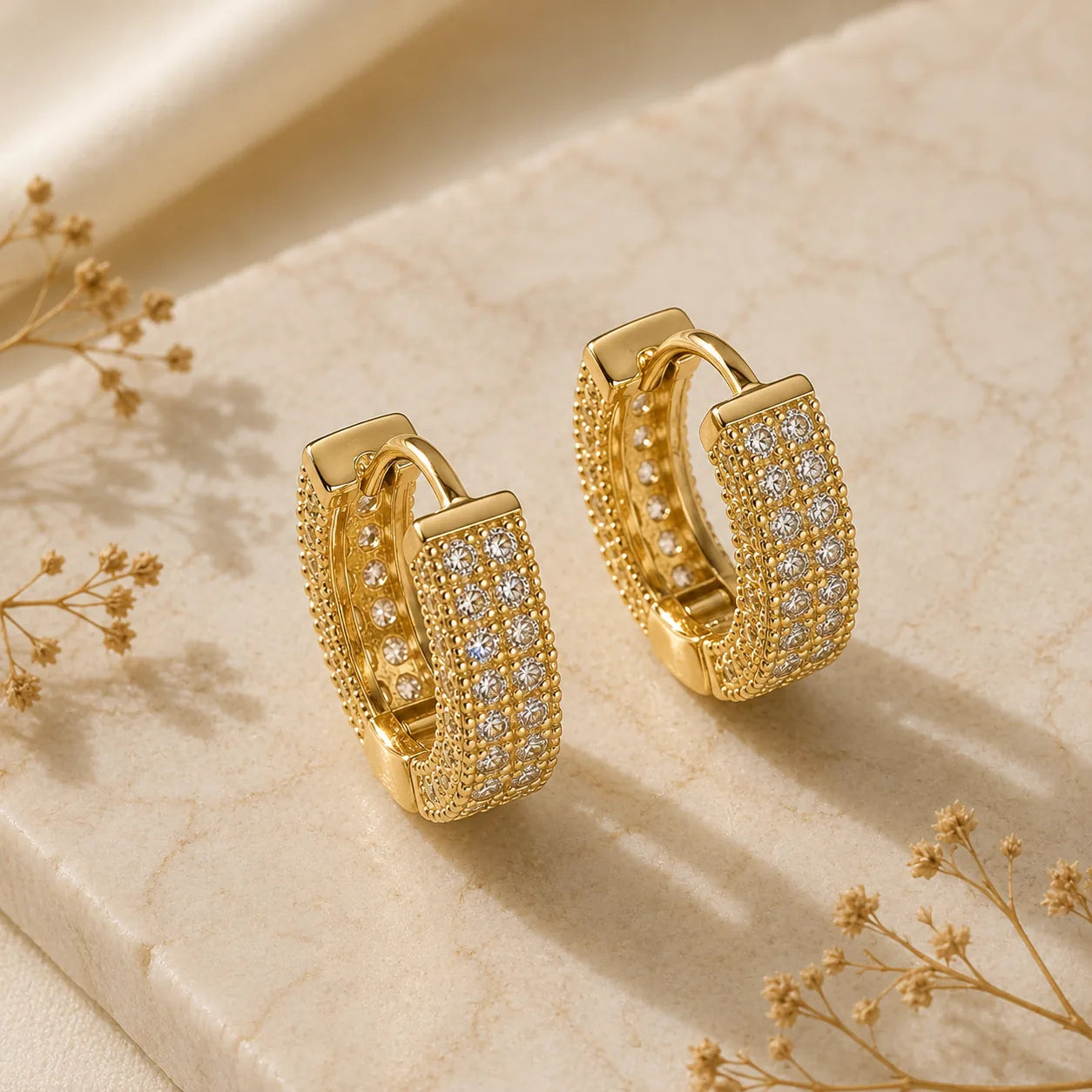 Brincos Argola Premium com Micro Zircônias