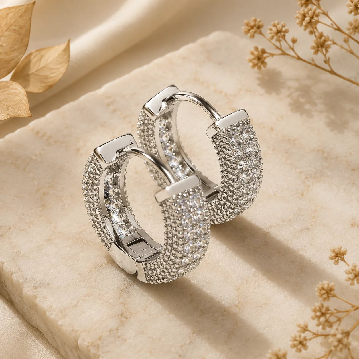 Brincos Argola Premium com Micro Zircônias