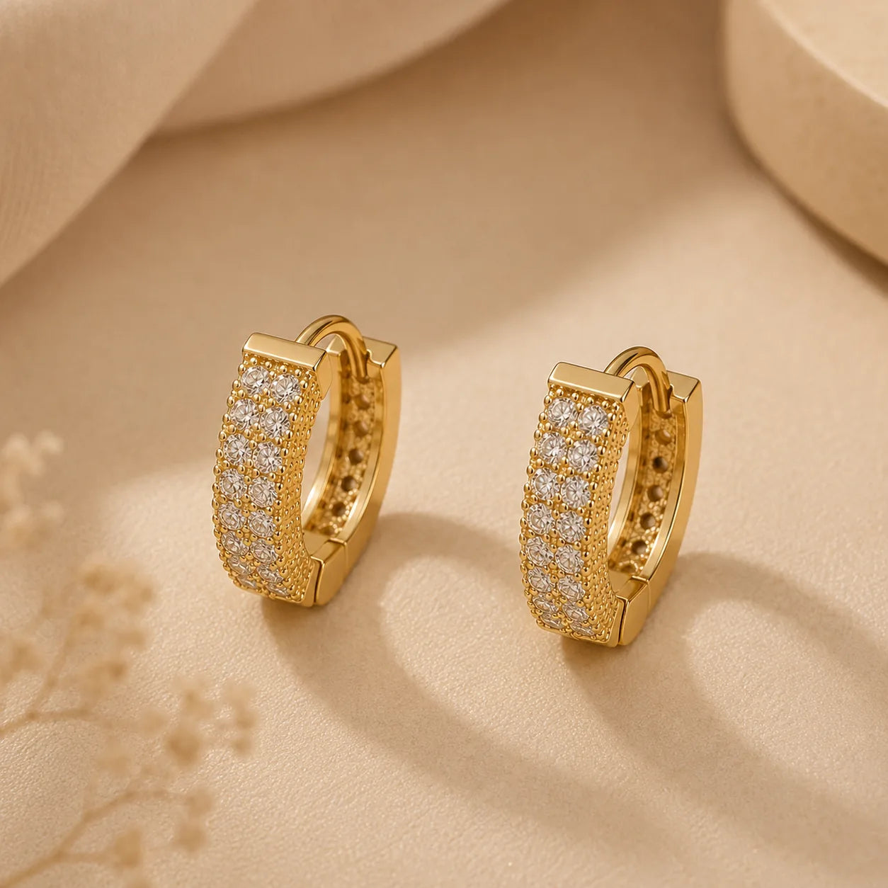 Brincos Argola Premium com Micro Zircônias