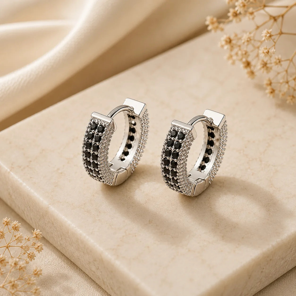 Brincos Argola Premium com Micro Zircônias