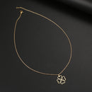 colar com pingente, colar banhado a ouro, corrente de aço inoxidável, colar aço inoxidável, colares em aço inoxidável, colar pingente trevo de aço inoxidável