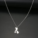 colar com pingente, colar banhado a ouro, corrente de aço inoxidável, colar aço inoxidável, colares em aço inoxidável, colar cão e gato de aço inoxidável