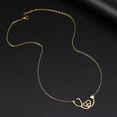 colar com pingente, colar banhado a ouro, corrente de aço inoxidável, colar aço inoxidável, colares em aço inoxidável, colar Estetoscópio de aço inoxidável