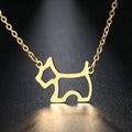 colar com pingente, colar banhado a ouro, corrente de aço inoxidável, colar aço inoxidável, colares em aço inoxidável, colar pingente cachorro de aço inoxidável