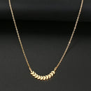 colar com pingente, colar banhado a ouro, corrente de aço inoxidável, colar aço inoxidável, colares em aço inoxidável, colar folhas de aço inoxidável