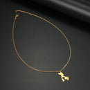 colar com pingente, colar banhado a ouro, corrente de aço inoxidável, colar aço inoxidável, colares em aço inoxidável, colar cão e gato de aço inoxidável