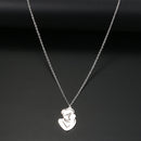 colar com pingente, colar banhado a ouro, corrente de aço inoxidável, colar aço inoxidável, colares em aço inoxidável, colar maternidade de aço inoxidável