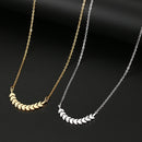 colar com pingente, colar banhado a ouro, corrente de aço inoxidável, colar aço inoxidável, colares em aço inoxidável, colar folhas de aço inoxidável