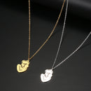 colar com pingente, colar banhado a ouro, corrente de aço inoxidável, colar aço inoxidável, colares em aço inoxidável, colar maternidade de aço inoxidável