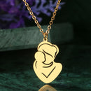 colar com pingente, colar banhado a ouro, corrente de aço inoxidável, colar aço inoxidável, colares em aço inoxidável, colar maternidade de aço inoxidável