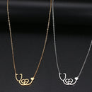 colar com pingente, colar banhado a ouro, corrente de aço inoxidável, colar aço inoxidável, colares em aço inoxidável, colar Estetoscópio de aço inoxidável