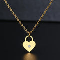 colar com pingente, colar banhado a ouro, corrente de aço inoxidável, colar aço inoxidável, colares em aço inoxidável, colar coração e ponto luz de aço inoxidável
