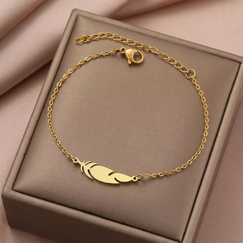 pulseira de aço inoxidável, pulseira banhada a ouro, pulseira com pingente, pulseira folheada a ouro, pingente pulseira, pingente de pulseira, pulseira de pingentes,