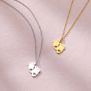 colar com pingente, colar banhado a ouro, corrente de aço inoxidável, colar aço inoxidável, colares em aço inoxidável, colar pegadas de aço inoxidável