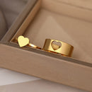 anel de aço inoxidável, aliança de namoro aço inoxidavel, alianca aco inoxidável, aliança aço inoxidável fica preta, aliança de compromisso aço inoxidável, anel aço inoxidável banhados a ouro, anel aço inoxidável dourado, anel ajustável, aliança ajustavel, aliança de namoro ajustável, Anel coração