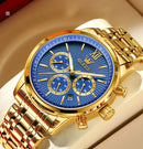 Relógio masculino clássico de quartzo aço inoxidável