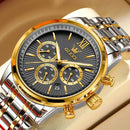 Relógio masculino clássico de quartzo aço inoxidável