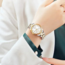 Relógios de pulso de quartzo masculino + feminino - pulseira de aço inoxidável