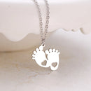 colar com pingente, colar banhado a ouro, corrente de aço inoxidável, colar aço inoxidável, colares em aço inoxidável, colar pegadas de aço inoxidável