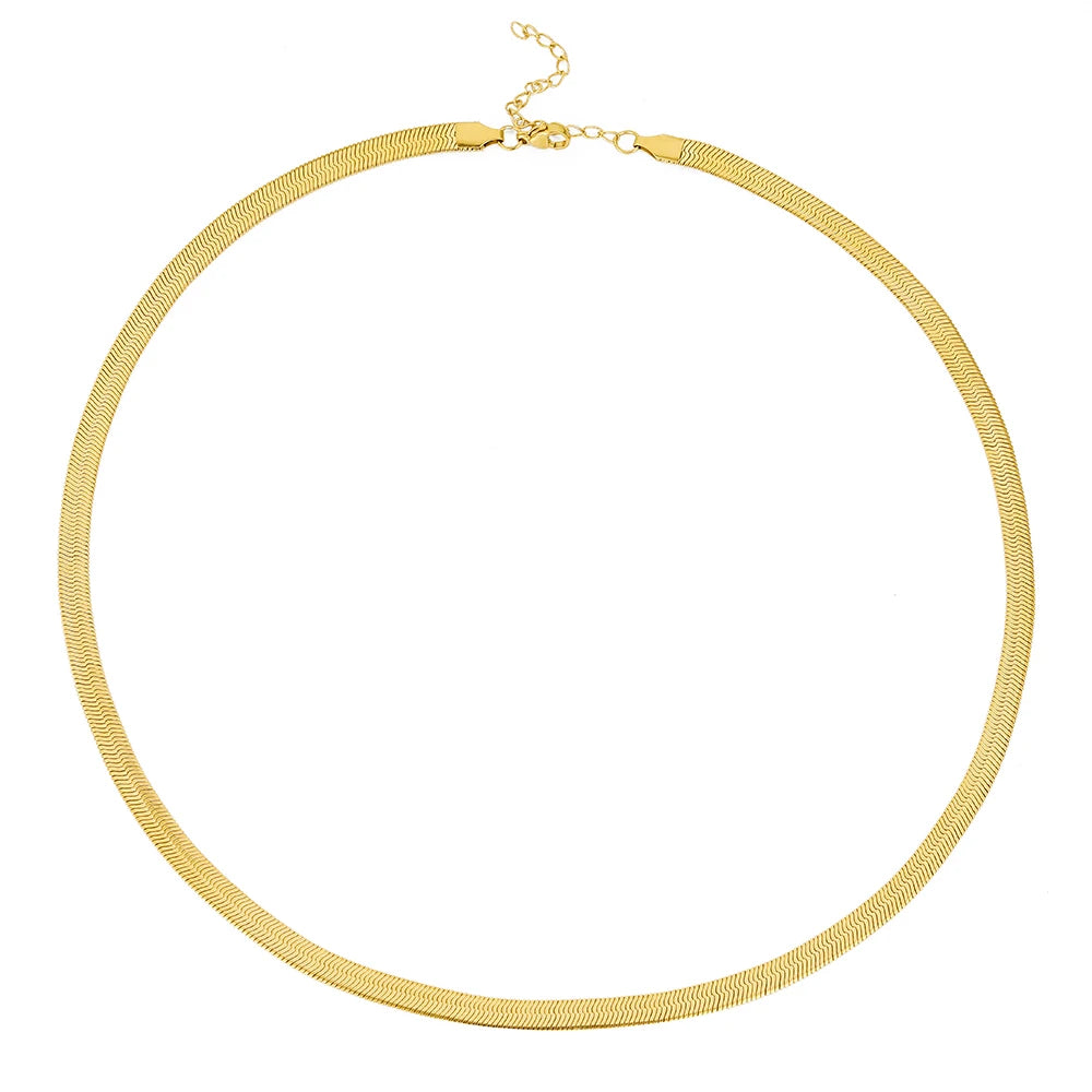 colar com pingente, colar banhado a ouro, corrente de aço inoxidável, colar aço inoxidável, colares em aço inoxidável, colar espinha de peixe de aço inoxidável