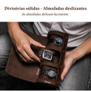 Estojo em couro natural para relógios