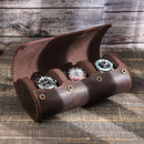 Estojo em couro natural para relógios